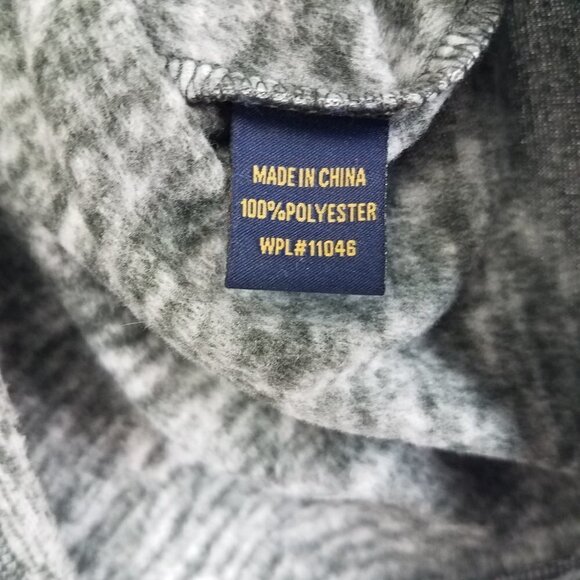 NEW Vintage 1946 Nordstrom Men's M 1/4 Zip Fleece Pullover Top in Charcoal Gray - Picture 6 of 10